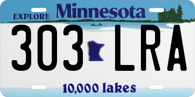 MN license plate 303LRA