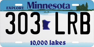 MN license plate 303LRB