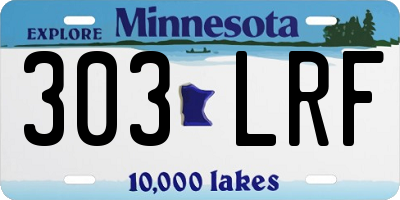 MN license plate 303LRF