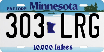 MN license plate 303LRG