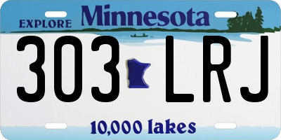 MN license plate 303LRJ