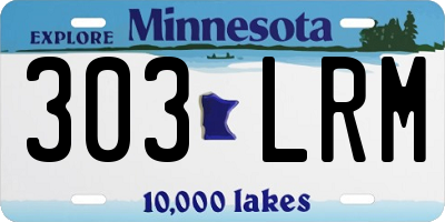 MN license plate 303LRM
