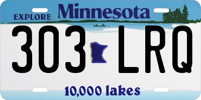 MN license plate 303LRQ
