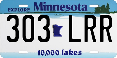 MN license plate 303LRR