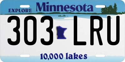 MN license plate 303LRU