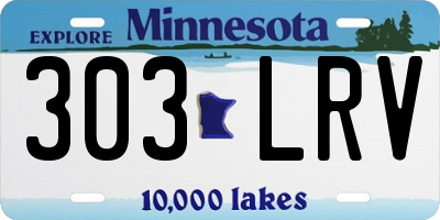 MN license plate 303LRV