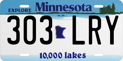 MN license plate 303LRY