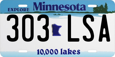 MN license plate 303LSA
