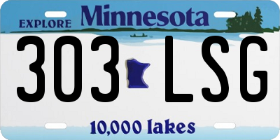MN license plate 303LSG