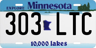 MN license plate 303LTC