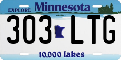 MN license plate 303LTG