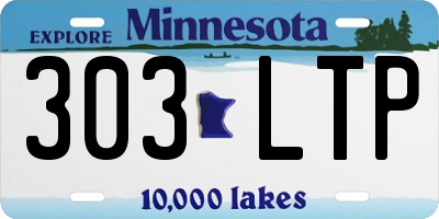 MN license plate 303LTP