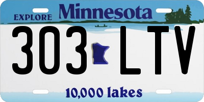 MN license plate 303LTV