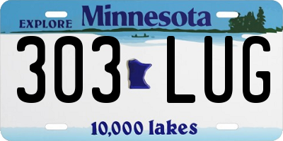 MN license plate 303LUG