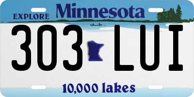 MN license plate 303LUI