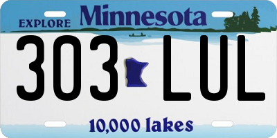 MN license plate 303LUL