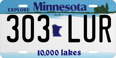 MN license plate 303LUR