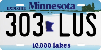 MN license plate 303LUS