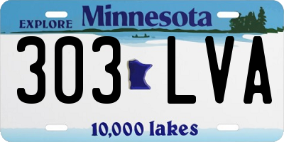 MN license plate 303LVA