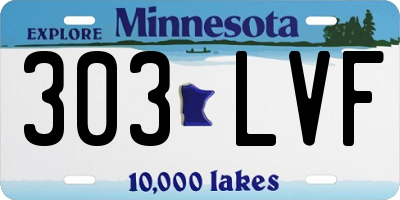 MN license plate 303LVF