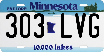 MN license plate 303LVG