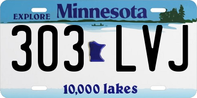 MN license plate 303LVJ