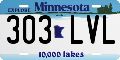 MN license plate 303LVL