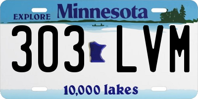 MN license plate 303LVM