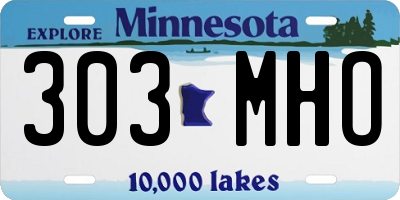 MN license plate 303MHO