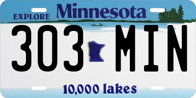 MN license plate 303MIN