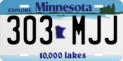 MN license plate 303MJJ