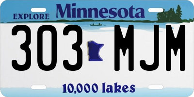MN license plate 303MJM