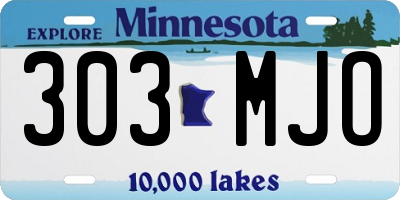 MN license plate 303MJO