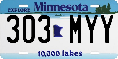 MN license plate 303MYY