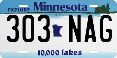 MN license plate 303NAG