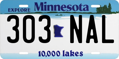 MN license plate 303NAL