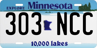 MN license plate 303NCC