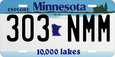 MN license plate 303NMM