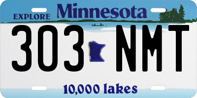MN license plate 303NMT
