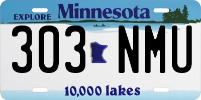 MN license plate 303NMU