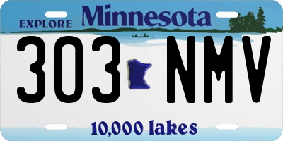 MN license plate 303NMV