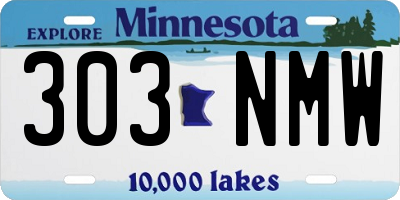 MN license plate 303NMW