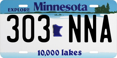 MN license plate 303NNA