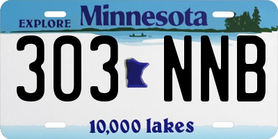 MN license plate 303NNB