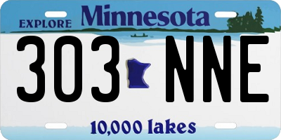 MN license plate 303NNE