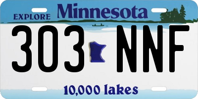 MN license plate 303NNF