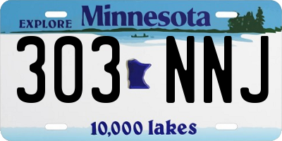 MN license plate 303NNJ
