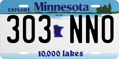 MN license plate 303NNO