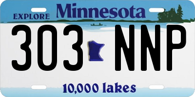 MN license plate 303NNP