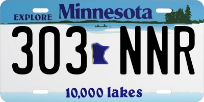 MN license plate 303NNR